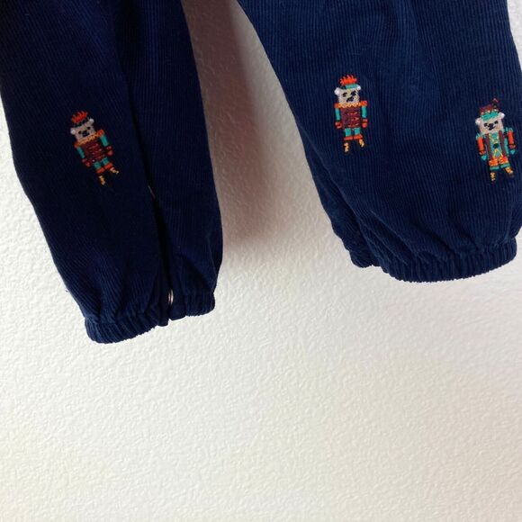 Next Baby Blue Corduroy Snap Overalls Dungarees Size 3-6 Mo Toy Soldier Bears - Picture 4 of 7